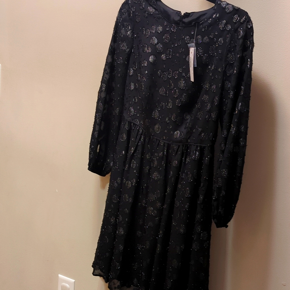 J. Crew Black Polka Dot Dress 00 New w/ tags